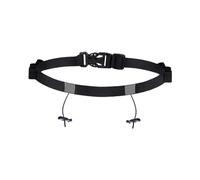 Lljsszr Ceinture de Dossard de Triathlon élastique, Légère et Ajustable en Polyester, Pratique et Indispensable, avec Porte-dossard Intégré. Convient Aux, Noir
