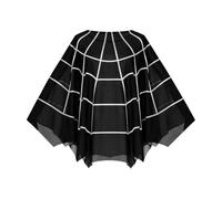 Lljsszr Costume Taille Cape à Motif Toile D'araignée Noir Accessoire Déguisement pr Fêtes à Thème