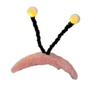 Lljsszr Décoration Casque Ski Tentacules Ornement Lumineux Casque Créatif Pliable Flexible Polyester Accessoire Mignon Adapté Sports d'hiver Cyclisme Route, Abeille Rose Rouge