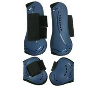 Lljsszr Horse Leg Protector Protège Tendons Cheval Protège Jambes Guêtres Cheval Bottes Saut Revêtement PU Résistant aux Impacts et Doublure Néoprène Douce, Bleu, Grand