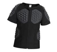 Lljsszr Maillot de Sport Enfant Rembourré EVA Manches Courtes Compression Respirant Tissu Polyester Convient Entraînement Basket Vélo Cyclisme Enfan, Taillexl