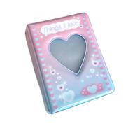 Lljsszr Mini Album Photo de 7,6 Cm, Classeur pour Cartes Photo, 20 Feuilles, 40 Pochettes, Support Décoratif pour, Rose Bleu