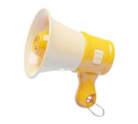 Lljsszr Mini Porte-clés Mégaphone avec Musique, Compact et Amusant, Sortie Vocale avec Chaînette, Cadeau pour Les Enfants de 3 à 8 Ans, Jaune