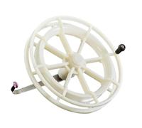 Lljsszr Moulinet de Pêche à Tambour Fixe, Accessoire Portable et Robuste avec Double Roulement, Diamètre 16 Cm