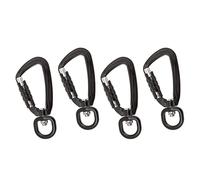 Lljsszr Mousquetons Autobloquants -résistants pour équipement de Randonnée, 4 Pièces Noir