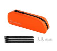 Lljsszr Pochette Cadre Vélo Sac Tube Supérieur Rangement Compact TPU Résistant à La Poussière Étanche Convient pour Cycliste Explorateur Piste Nature, Orange