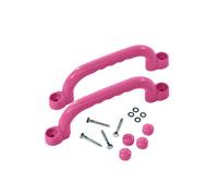 Lljsszr Poignée d'escalade pour Enfants Poignée de Sécurité Barre de Préhension Prise Ergonomique Adaptée au Développement Moteur Jeux Extérieurs Installation sur Aire de Jeux, Rose