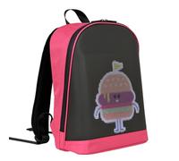 Lljsszr Sac à Dos LED Personnalisable Sac à Dos Cartable Sac d'Ordinateur Panneau Lumineux Créatif Piloté par Application Matière Résistante à l'Eau Bretelles, Rose Rouge