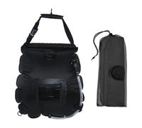 Lljsszr Sac de Douche Solaire Poche de Douche de Sac à Eau Chauffant Douche Mobile Conception Légère de 20L en PVC Adapté pour Les Vacances et Les Exc, Noir