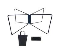 Lljsszr Support Pliable, Seau à Glace Portable, Support Universel, Robuste, en Alliage D'aluminium et Acier Inoxydable, Construction Légère, Noir, M