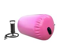 Lljsszr Tapis de Gymnastique Gonflable avec Rouleau, équipement de Gymnastique, Exercice, Multi-usages, Rose Rouge