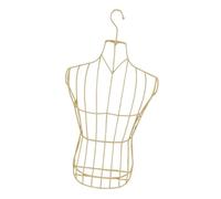 Lljsszr Torse de Mannequin Masculin à Suspendre, avec Corps en Fer Creux, Figurine de Présentation de T-Shirts, Buste de Couture avec Dos Plat pour Une, Or