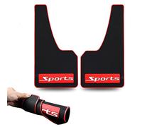 LLJSTAT Bavettes Garde-Boue en matériau Souple pour Voiture - Ajustement Universel - Noir - Garde-Boue en Caoutchouc - Anti-Collision - 43,5 cm - 23 cm - 0,5 cm - Sport