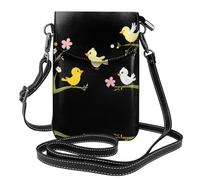 LLKGO Sac à bandoulière THappy à motif oiseau chantant pour téléphone portable, petit portefeuille pour femme, un cadeau pratique adapté pour les sorties, l'exercice et le shopping