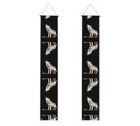 LLKGOT Bannière de porche avec image de loup solitaire pour décoration de remise de diplôme, adaptée pour l'intérieur et l'extérieur 30,5 x 200,3 m