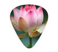 LLKGOT Budding Lotus Lot de 12 médiators pour guitare avec trois épaisseurs pour guitare basse et ukulélé