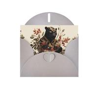 LLKGOT Carte de vœux « A Bumper Crop of Panthers » - Papier nacré double face de qualité supérieure - Effet nacré