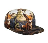 LLKGOT Cartoon Fox Picture Casquette de baseball pour adulte, convient pour les hommes et les femmes, taille réglable classique noire
