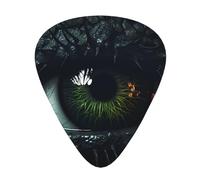 LLKGOT Eyes in the Dark Picture Lot de 12 médiators pour guitare avec 3 épaisseurs pour guitare basse et ukulélé