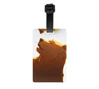LLKGOT Les étiquettes de bagage et étiquettes de sac de voyage Head of a Brown Bear sont adaptées pour les hommes et les femmes pour éviter les bagages