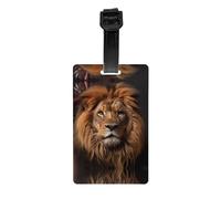 LLKGOT Les étiquettes de bagage et étiquettes de sac de voyage Lion's Gaze sont adaptées pour les hommes et les femmes pour éviter les bagages