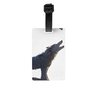 LLKGOT Les étiquettes de bagage et les étiquettes de sac de voyage Gray Wolf sont adaptées pour les hommes et les femmes pour éviter les bagages