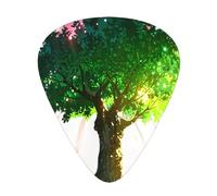 LLKGOT Lot de 12 médiators Big Tree in the Sun pour guitare avec trois épaisseurs pour guitare basse et ukulélé