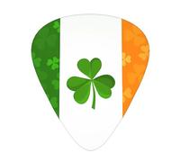 LLKGOT Lot de 12 médiators de guitare avec trois épaisseurs pour guitare basse et ukulélé Motif drapeau irlandais