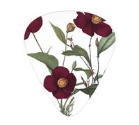 LLKGOT Lot de 12 médiators en forme de roses rouges en fleurs avec trois épaisseurs pour guitare basse et ukulélé