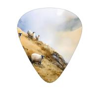 LLKGOT Médiator de guitare Sheep on the Hillside 12 pièces avec trois combinaisons d'épaisseur pour guitare basse et ukulélé