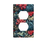 LLKGOT Panneau mural à double prise avec motif fantaisie, couvercle d'alimentation domestique durable pour prises et interrupteurs décoratifs