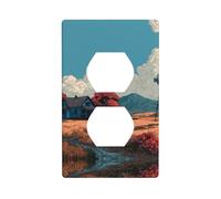 LLKGOT Panneau mural à double prise rétro pour prise murale durable pour prises et interrupteurs décoratifs