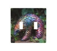 LLKGOT Panneau mural décoratif motif pangolin arc-en-ciel pour zones résidentielles et commerciales 11,4 x 11,4 cm