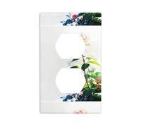 LLKGOT Panneau mural double prise avec motif dictature rose durable pour prises et interrupteurs décoratifs