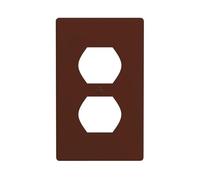 LLKGOT Panneau mural double prise marron châtaigne durable pour prises et interrupteurs décoratifs
