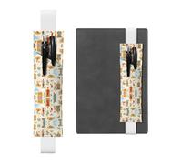 LLKGOT Porte-stylo en cuir avec impression architecture égyptienne pour journaux, agendas, planificateurs - Pochette à sangle réglable