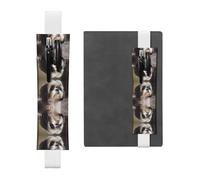 LLKGOT Porte-stylo en cuir avec impression chien Shih Tzu pour journaux, agendas, planificateurs - Pochette à sangle réglable