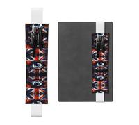 LLKGOT Porte-stylo en cuir avec impression couleur des yeux pour journaux, agendas, planificateurs - Pochette à sangle réglable