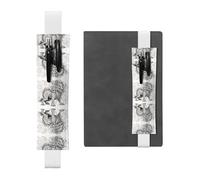 LLKGOT Porte-stylo en cuir avec impression d'animaux mythologiques pour journaux, agendas, planificateurs - Pochette à sangle réglable