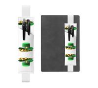 LLKGOT Porte-stylo en cuir avec impression foi dorée pour journaux, agendas, planificateurs - Pochette à sangle réglable