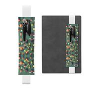 LLKGOT Porte-stylo en cuir avec impression insecte Atlas pour journaux, agendas, planificateurs - Pochette à sangle réglable