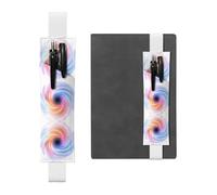 LLKGOT Porte-stylo en cuir avec impression sans fin trou noir pour journaux, agendas, planificateurs - Pochette à sangle réglable