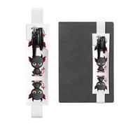 LLKGOT Porte-stylo en cuir avec inscription « The Little Devil Printing » pour journaux, agendas, planificateurs - Pochette à sangle réglable