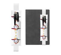 LLKGOT Porte-stylo en cuir avec inscription « The Passing Time » pour journaux, agendas, planificateurs - Pochette à sangle réglable