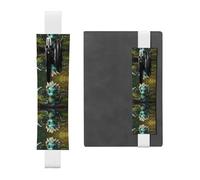 LLKGOT Porte-stylo en cuir avec marque-page - Impression magique - Pour journaux, agendas, planificateurs - Sangle réglable