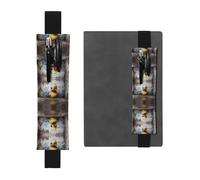 LLKGOT Porte-stylo en cuir avec motif canard, griffonnage, pour journaux, agendas, planificateurs - Pochette à sangle réglable