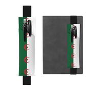 LLKGOT Porte-stylo en cuir avec motif drapeau de l'Algérie pour journaux, agendas, planificateurs - Pochette à sangle réglable