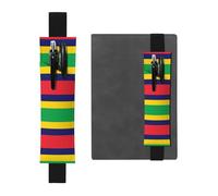 LLKGOT Porte-stylo en cuir avec motif drapeau de l'île Maurice pour journaux, agendas, planificateurs - Pochette à sangle réglable