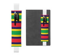 LLKGOT Porte-stylo en cuir avec motif drapeau de l'île Maurice pour journaux, agendas, planificateurs - Pochette à sangle réglable