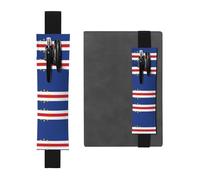 LLKGOT Porte-stylo en cuir avec motif drapeau du Cap-Vert pour journaux, agendas, planificateurs - Pochette à sangle réglable